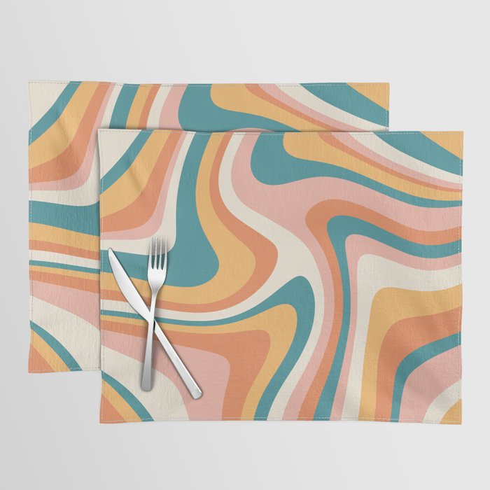 Abstract Wavy Stripes LXIII Placemat