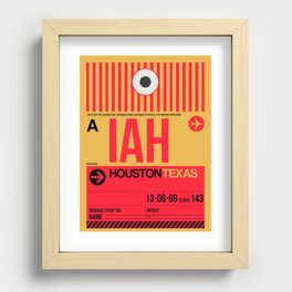 IAH Houston Luggage Tag 1 Recessed Framed Print