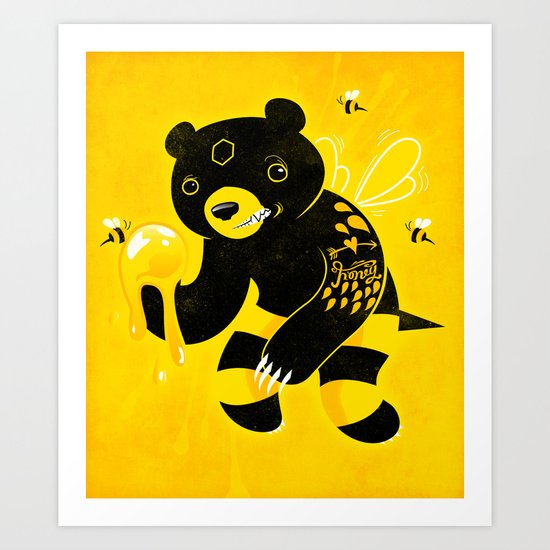 Honey Bear Art Print