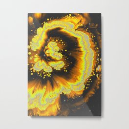 BLINDED BY THE LIGHT Metal Print | Butterfly, Fire, Nature, Flower, Digital, Yellow, Acrylic, Oil, Psychedelic, Trippy 