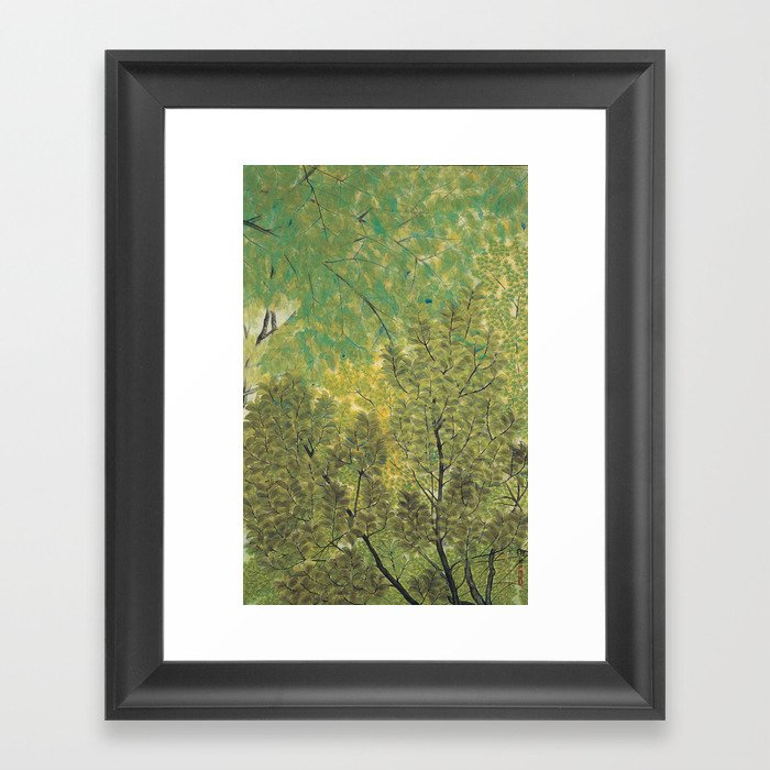 New Leaves - Japanese Taisho Period Art by Gyoshu Hayami Framed Art Print