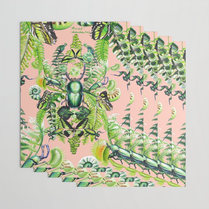 Merlot pattern on burgundy Wrapping Paper by Nalini Asha