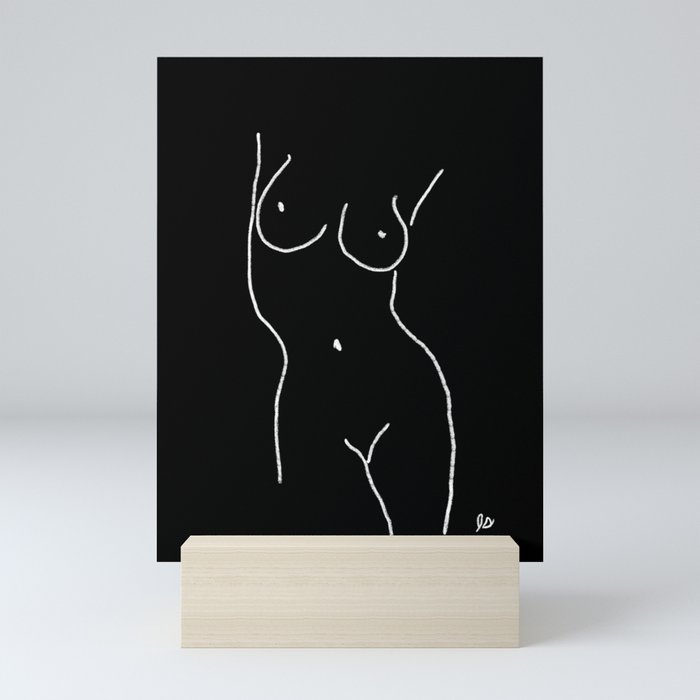 Female Body Study Mini Art Print