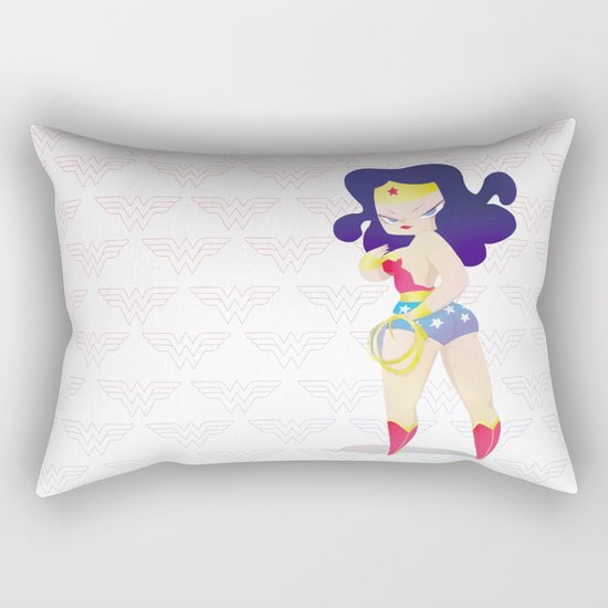 Wonder-Supa-Woman Rectangular Pillow