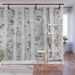 Birch Trees | Forest Landscape Photography Minimalism Wall Mural