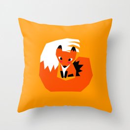 Red Fox Throw Pillow