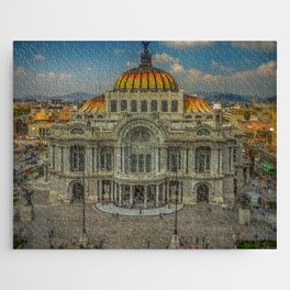 Mexico Photography - Beautiful Palace In Down Town Mexico City Jigsaw Puzzle
