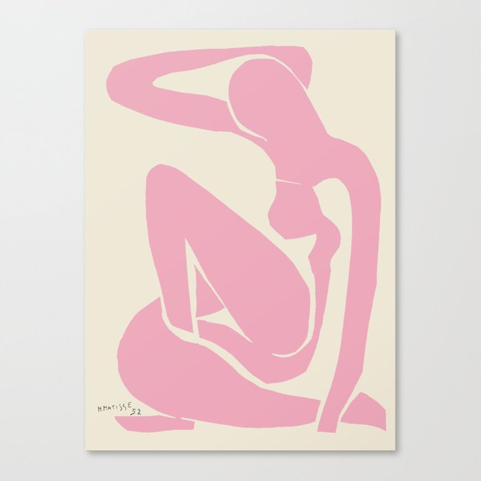Pink Nude By Henri Matisse HD High Resolution Version Canvas Print