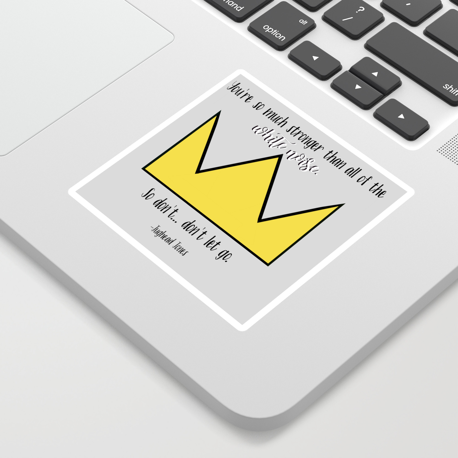 You Re So Much Stronger Than All Of The White Noise Jughead Jones Riverdale Quote Sticker By Buttercupkk12 Society6