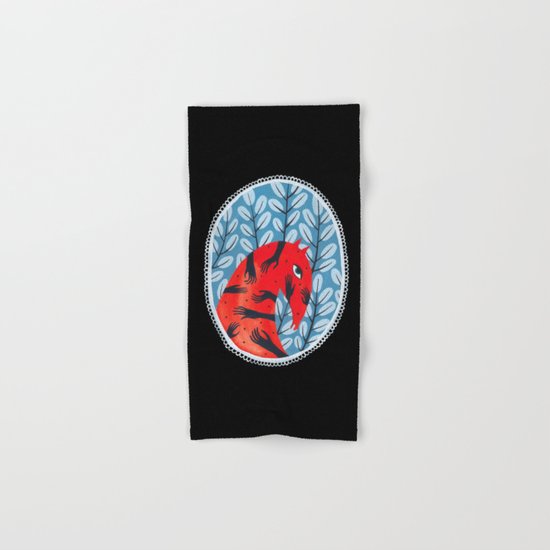 Smug red horse 2. Hand & Bath Towel