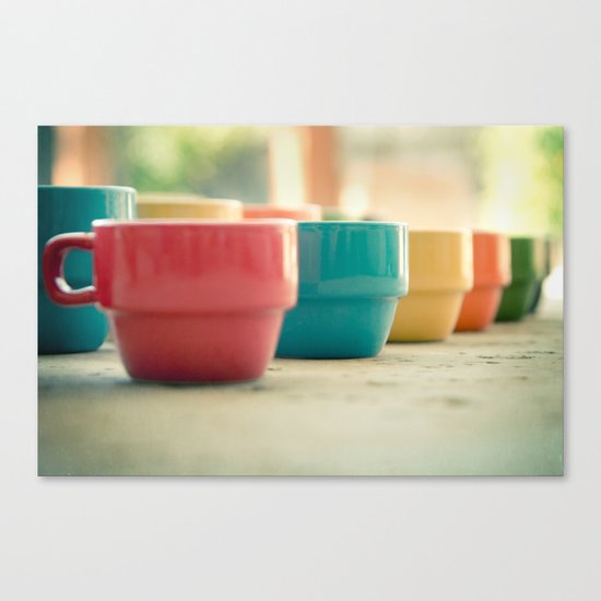 Rainbow Mugs Canvas Print