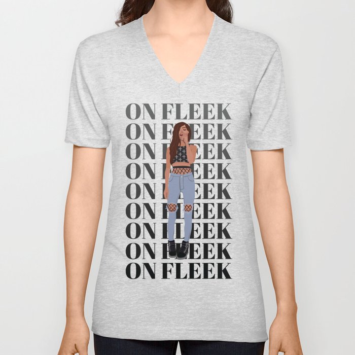 Girl on Fleek V Neck T Shirt