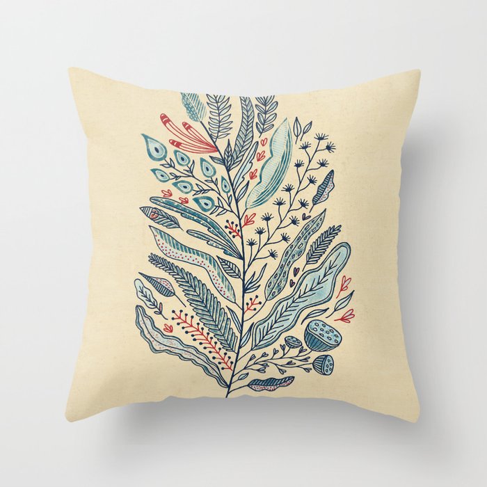 Turning Over A New Leaf Throw Pillow