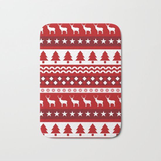 Christmas Pattern Bath Mat