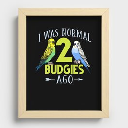 Parakeet Bird Budgie Cage Training Care Recessed Framed Print