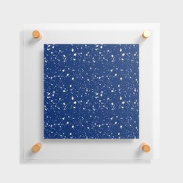 Blue Terrazzo Seamless Pattern Floating Acrylic Print