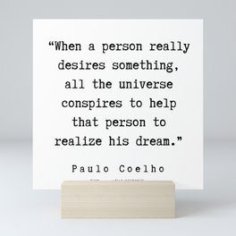 96    | Paulo Coelho Quotes | 190703 Mini Art Print | Paulocoelho, Fate, Typeset, Typography, Literature, Spiritual, Written, Universe, Literary, Faith 