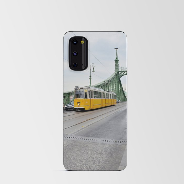 Budapest Yellow Tramway in Liberty bridge | Europe Travel Photography Android Card Case