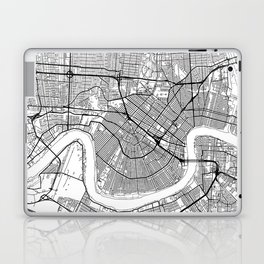 New Orleans Map White Laptop & iPad Skin