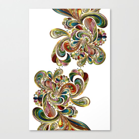 Liquid Bling Paisley Tattoo Canvas Print