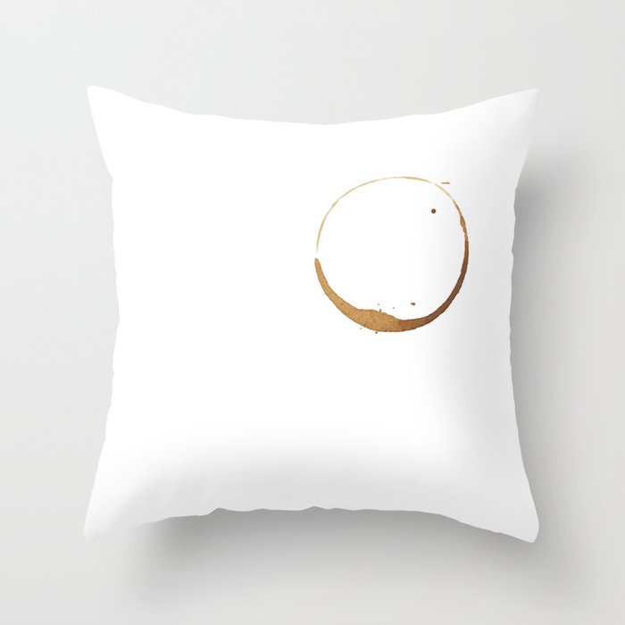 Coffee stain Throw Pillow