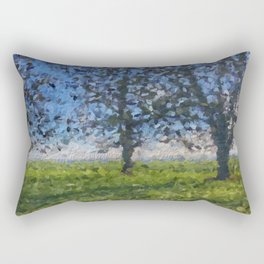 Shade Trees digital oil painting Rectangular Pillow