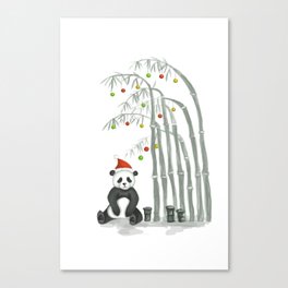 Christmas Panda Canvas Print