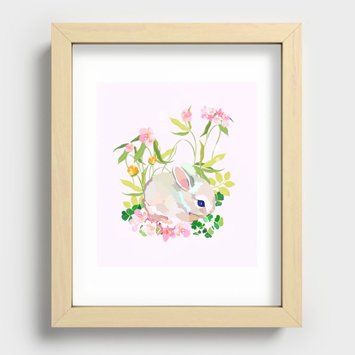 springtime bunny Recessed Framed Print