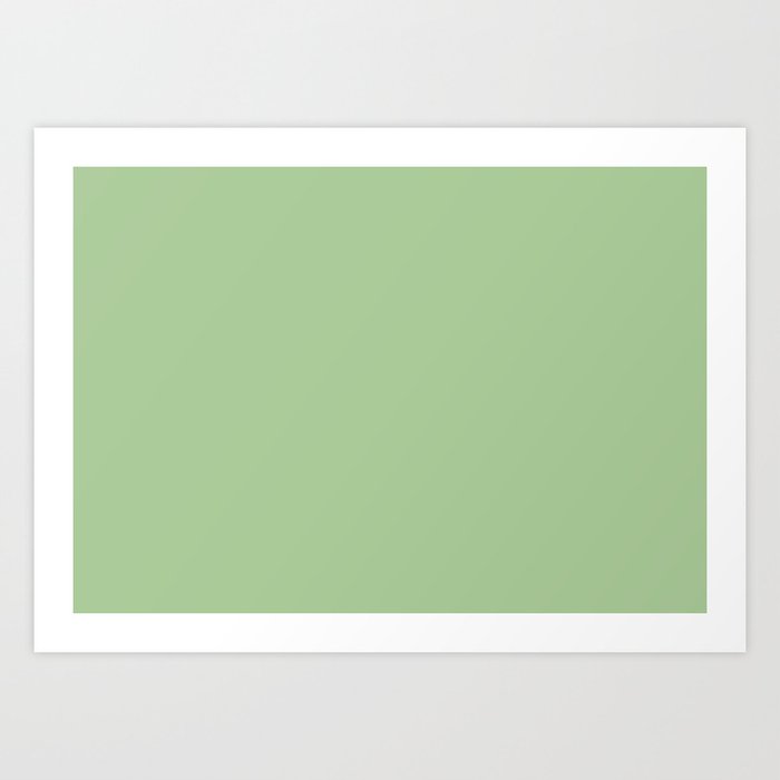 Nile Green Pantone Fashion Color Spring Summer 2018 London Nile Green Pantone Fashion Color Spring Summer 2018 London Solid Art Print