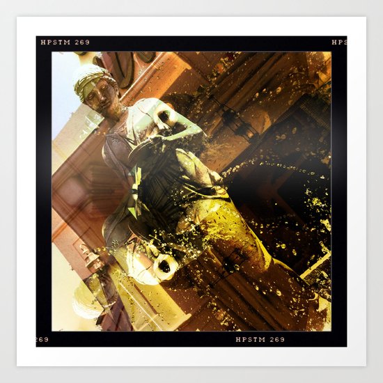 Fountain Lady Art Print