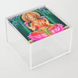 Goddess Lakshmi Showering Money Acrylic Box