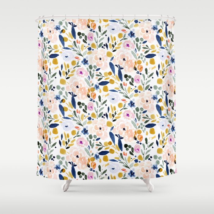 Sierra Floral M Shower Curtain by Crystal W Design Society6