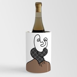 Abstract Face and Male Figure Wine Chiller