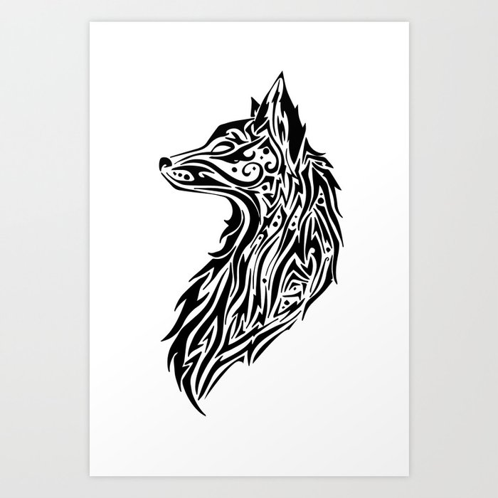 Tribal Fox Art Print