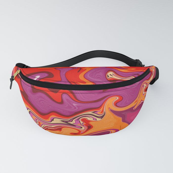 RED ABSTRACT BACKGROUND Fanny Pack
