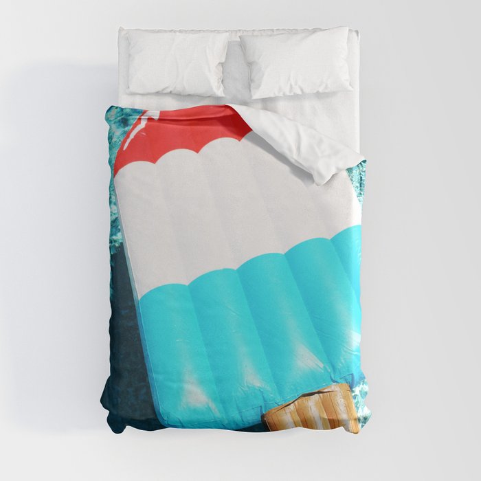 popsicle float all up in our pool Duvet Cover