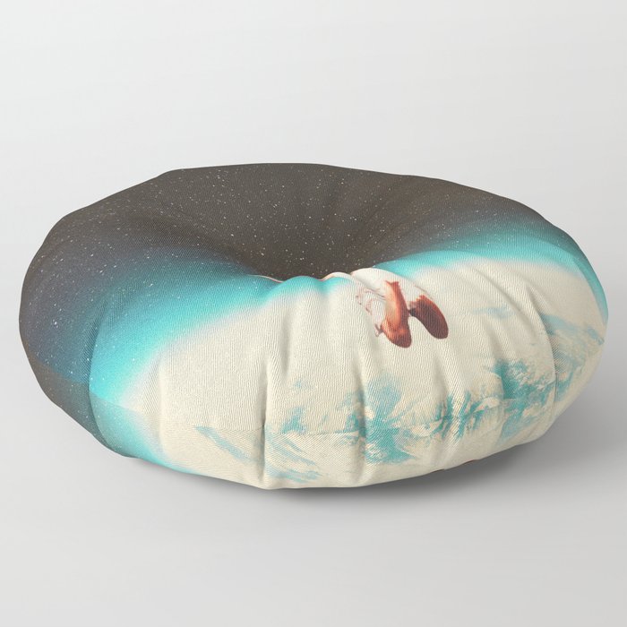 Falling with a hidden smile Floor Pillow