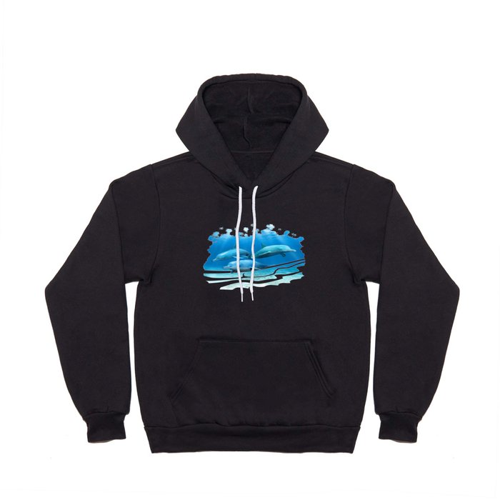 Pod Of Swimming Dolphins Hoody