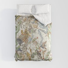 Zodiac Vintage Maps And Drawings Comforter