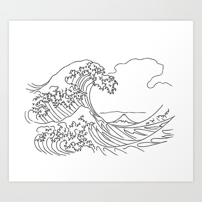 Hokusai Waves Art Print By Sodarksided Society6