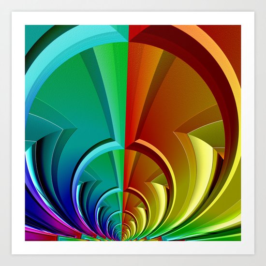 Multicolored Symmetry Art Print