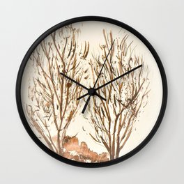 Bare Trees Wall Clock