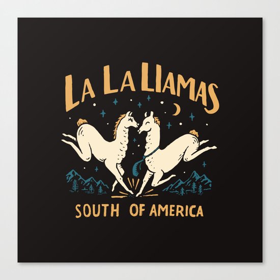La la llamas Canvas Print