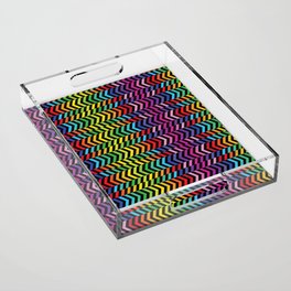 Rainbow Chevron Acrylic Tray