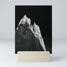 Westminster Abbey Inverted Black-and-White Mini Art Print