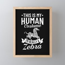 Zebra Animal Africa Stripes Mountain Plains Framed Mini Art Print
