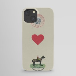 Vintage Playing Card - Ace of Hearts, 19th Century iPhone Case