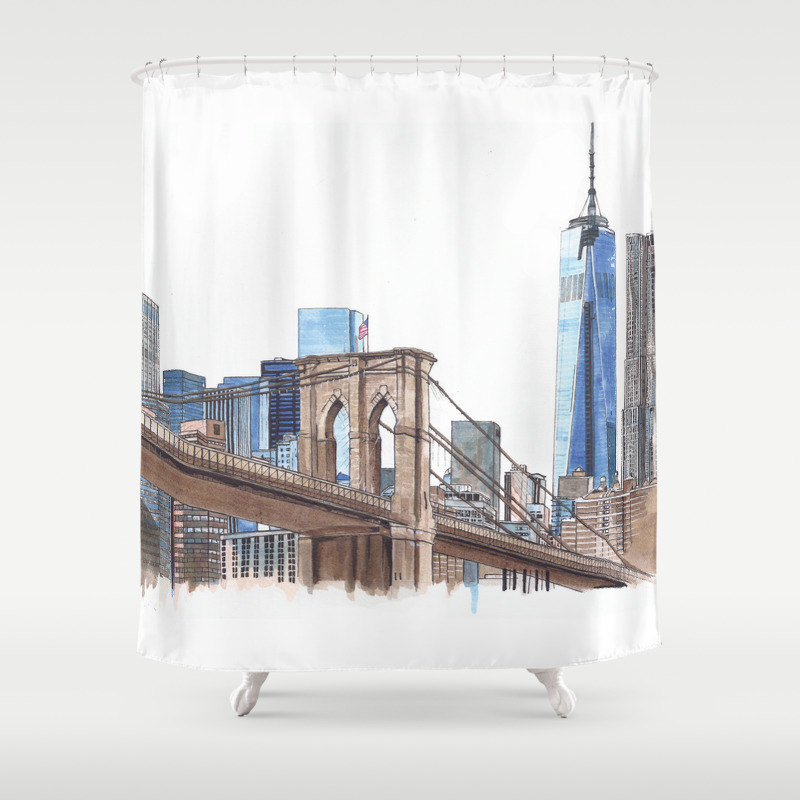 Brooklyn Bridge Shower Curtain By Artisticchrissy Society6