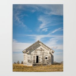 Old Rural Schoolhouse Poster