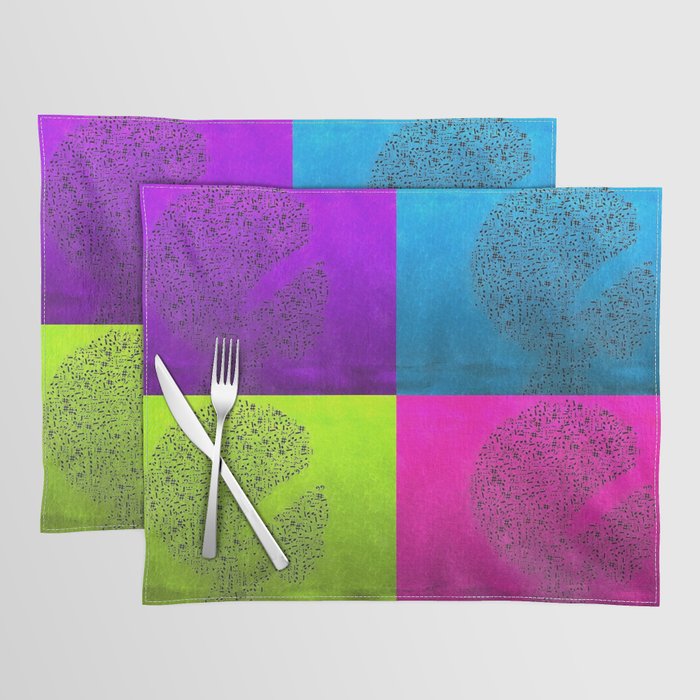 Rhapsody in the colors of the Harlem Renaissance African American musical female portrait painting Placemat